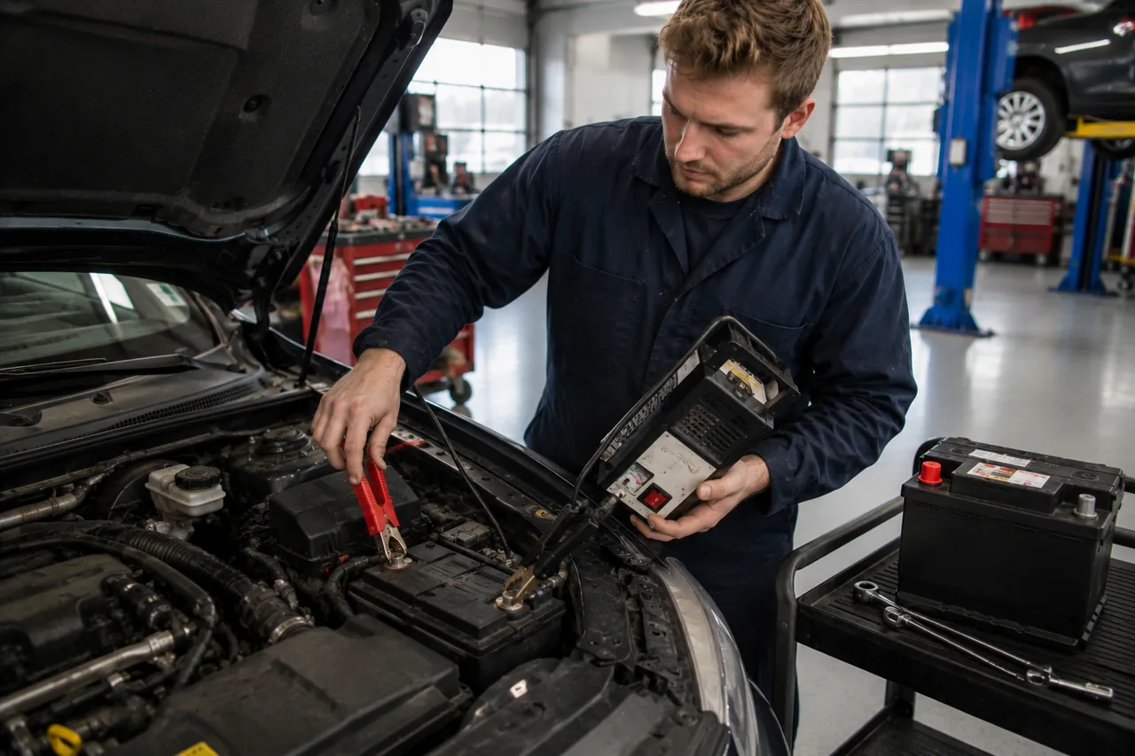 Car battery testing and replacement at Big O Tires West Vancouver